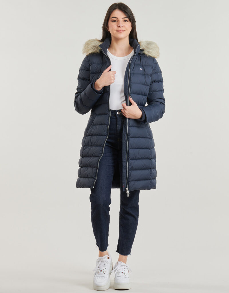 Piumino  Tommy Jeans  TJW ESSENTIAL HOODED DOWN COAT  Blu -   Piumini Donna - 2