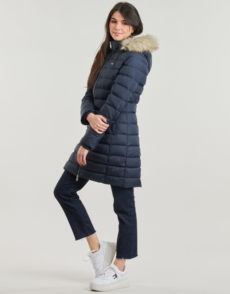 Piumino  Tommy Jeans  TJW ESSENTIAL HOODED DOWN COAT  Blu -   Piumini Donna - 3