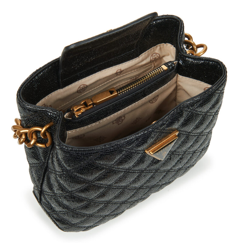 Frau Guess EIRE SMALL BUCKET Schwarze Damenhandtasche - 5