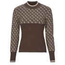 Jumper Guess LISE 4G LS SWEATER Brown Women's Sweaters - 1