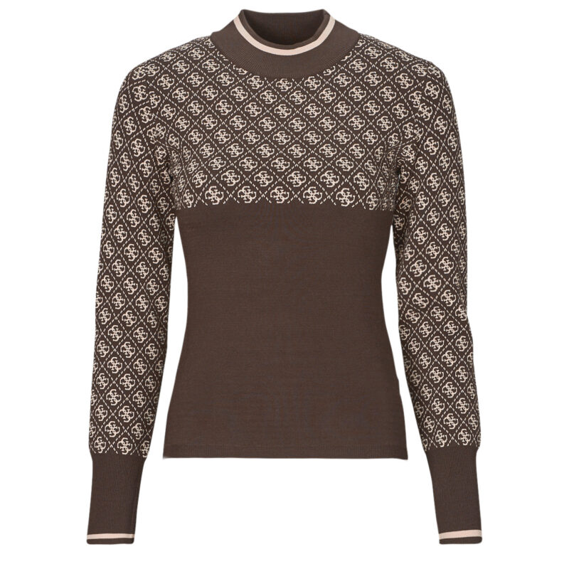 Jumper Guess LISE 4G LS SWEATER Brown Women's Sweaters - 1