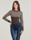 Jumper Guess LISE 4G LS SWEATER Brown Women's Sweaters - 2