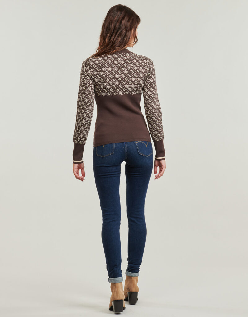 Jumper Guess LISE 4G LS SWEATER Brown Women's Sweaters - 4