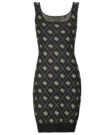 Abito corto Guess SARAH 4G SL DRESS SWTR Nero Abiti corti Donna - 1