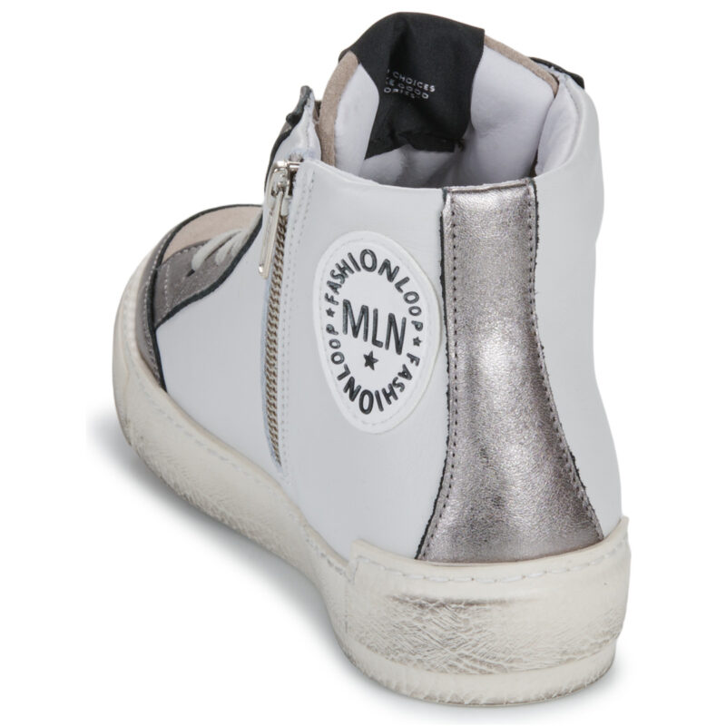 Meline  MELIBO  Bianco -  Sneakers alte Donna - 5