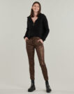 Chino trousers Le Temps des Cerises FLEXO Marrone Pantaloni Chino Donna - 2