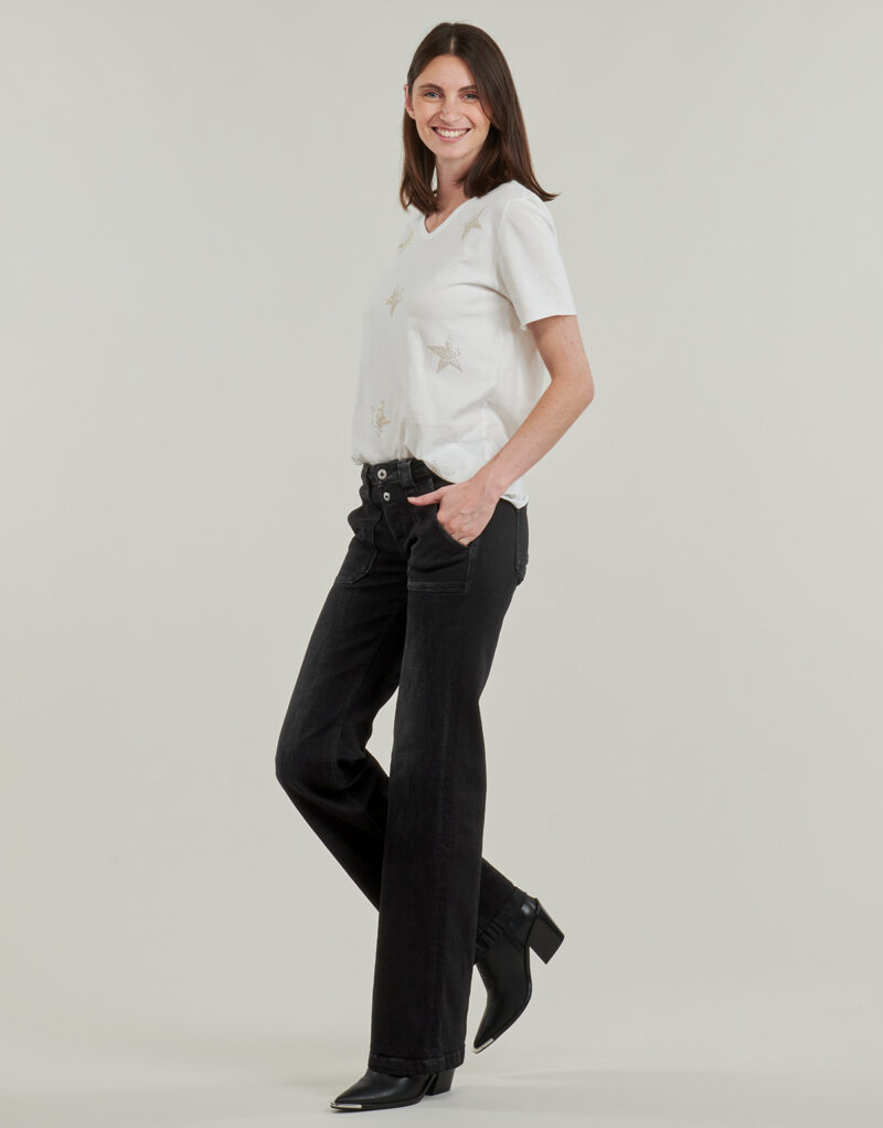 Schlagjeans Le Temps des Cerises FLARE Schwarze Schlagjeans f&uuml;r Damen - 3