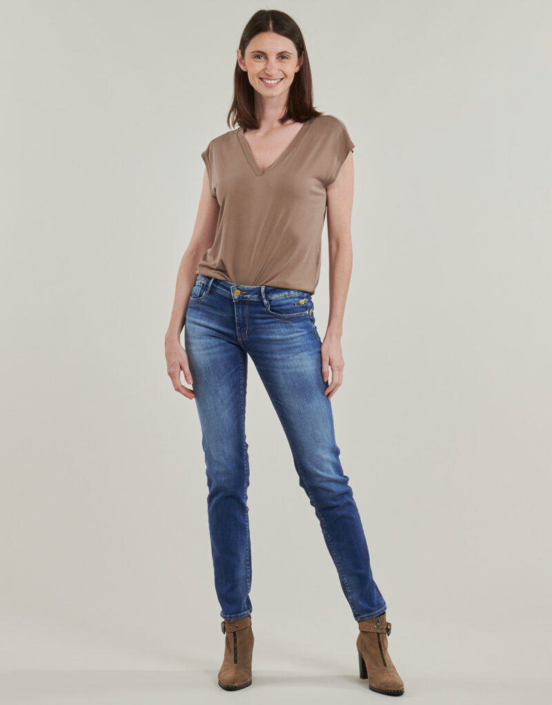 Jean slim Le Temps des Cerises Jean slim bleu PULP ROSS pour femme - 2