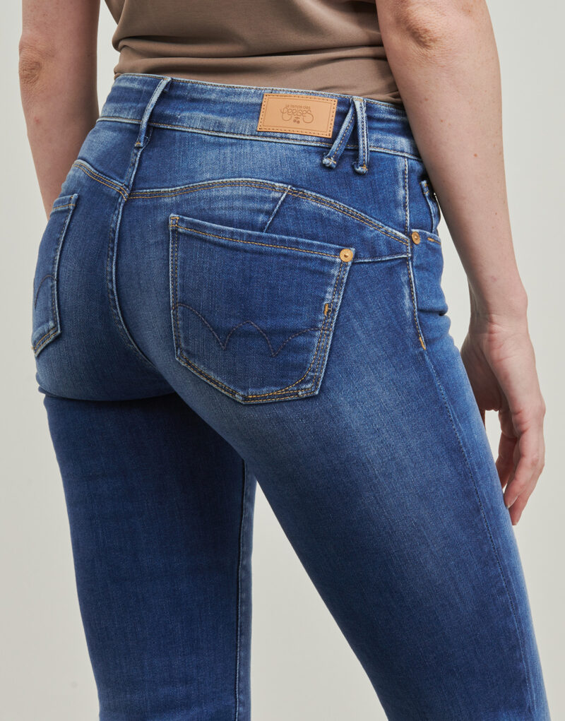 Jean slim Le Temps des Cerises Jean slim bleu PULP ROSS pour femme - 5