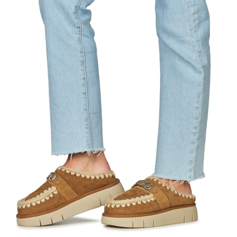 Mou BOUNCE CLOG METAL LOGO Marrone Ciabatta Donna - 8