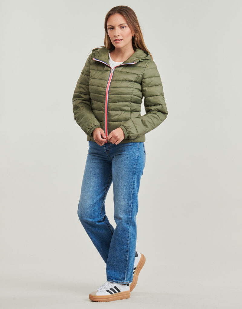 Piumino Only ONLTAHOE CONTRAST HOOD JACKET Kaki Piumini Donna - 3