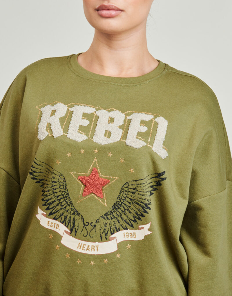 Felpe Only ONLLAYLA Verde Felpe Donna - 5