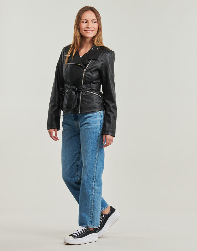 Giacca in pelle Only ONLMANILLA Nero Giacche in pelle Donna - 3