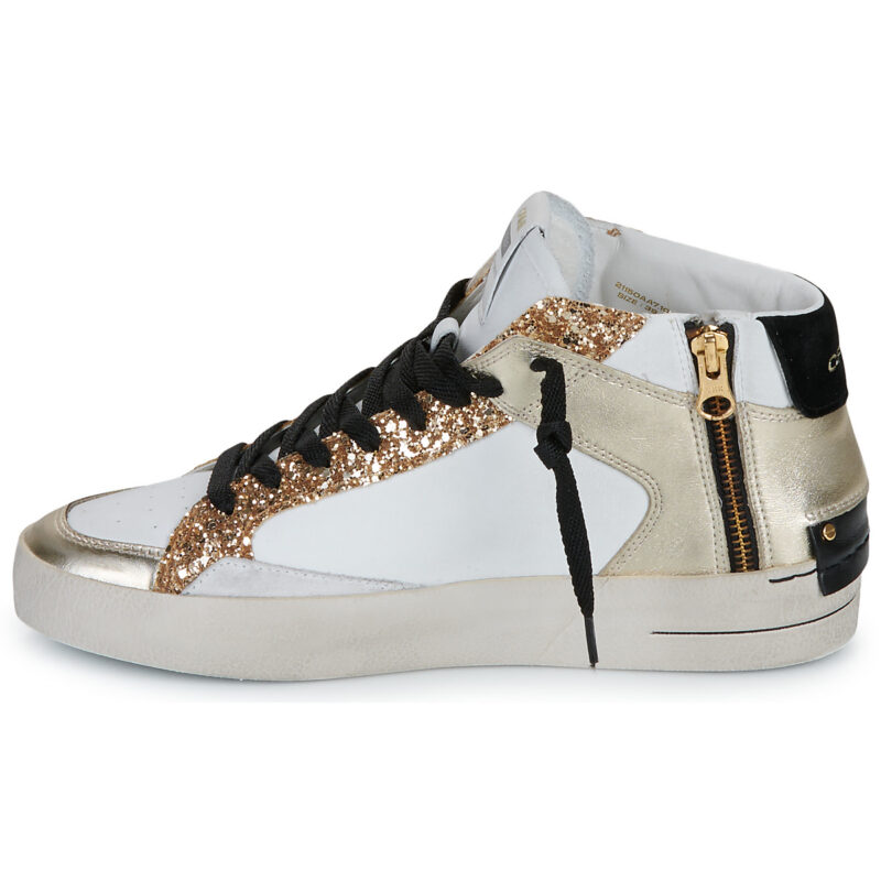 Crime London SKATE MID White High-Top Sneakers Women - 4