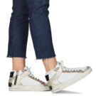 Crime London SKATE MID White High-Top Sneakers Women - 8