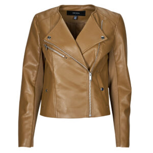 Giacca in pelle  Vero Moda  VMRILEY   Marrone -   Giacche in pelle Donna