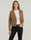 Giacca in pelle Vero Moda VMRILEY Marrone Giacche in pelle Donna - 2