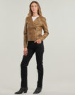 Giacca in pelle Vero Moda VMRILEY Marrone Giacche in pelle Donna - 3