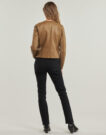 Giacca in pelle Vero Moda VMRILEY Marrone Giacche in pelle Donna - 4