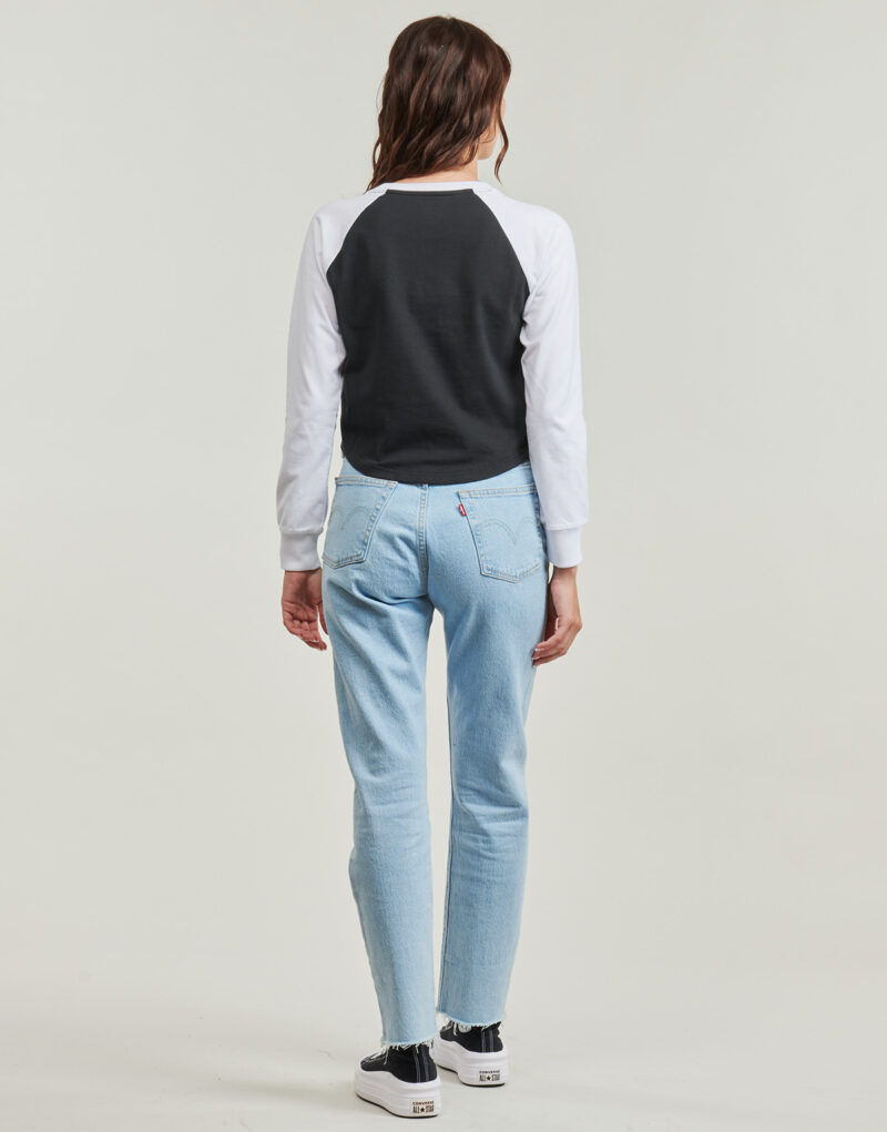 T-shirts a maniche lunghe Converse RAGLAN LONG-SLEEVE TOP Bianco T-shirts a maniche lunghe Donna - 4
