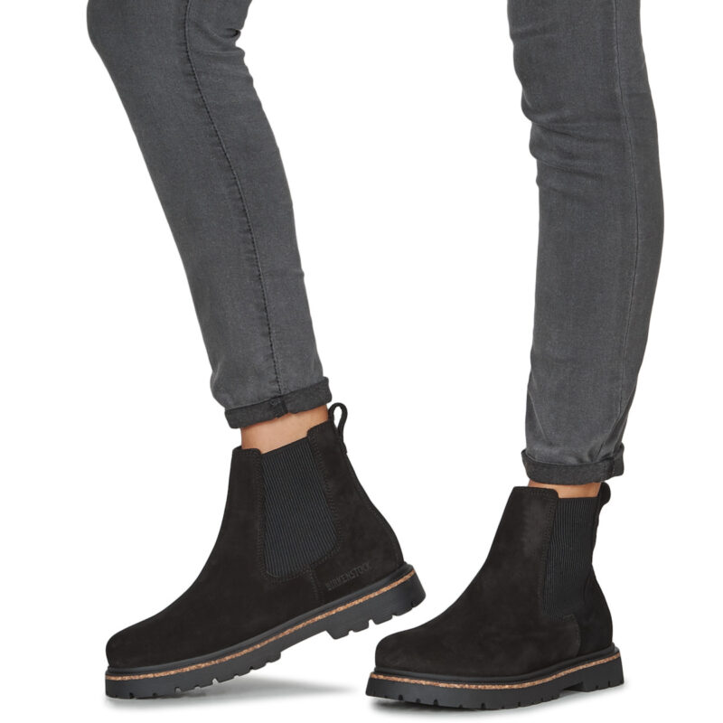 BIRKENSTOCK Highwood Slip On Mid W LEVE Black Nero Nero Stivaletti Regular Donna - 8