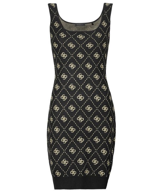 Abito corto Donna Guess SARAH 4G SL DRESS SWTR Nero elegante e alla moda, ideale per occasioni speciali. Perfetto per un look chic e sofisticato, realizzato con materiali di alta qualità per un comfort ottimale. Acquista ora il tuo abito corto Guess e distinguiti con stile!