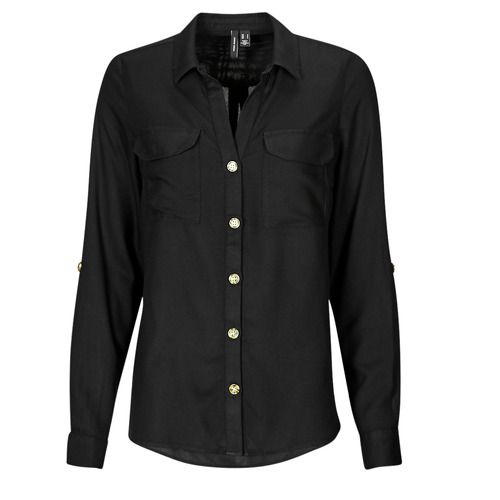 Camicia donna Vero Moda VMBUMPY nera, elegante e alla moda, realizzata in materiale di alta qualità. Perfetta per ogni occasione, questa camicia offre un taglio moderno e un design versatile, ideale da abbinare a jeans o gonne. Acquista ora per un look chic e contemporaneo!