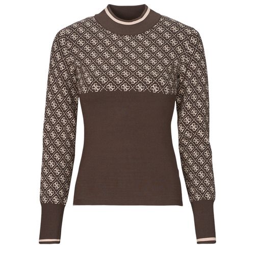 Maglione Donna Guess LISE 4G LS SWEATER in marrone, elegante e alla moda. Realizzato con materiali di alta qualità, questo maglione presenta un design sofisticato perfetto per ogni occasione. Scopri il comfort e lo stile del maglione Guess, ideale per completare il tuo guardaroba autunnale e invernale. Ottimo abbinamento con jeans o pantaloni elegant.