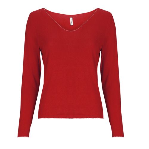 Maglione donna Only ONLHANNA rosso, dal design elegante e moderno, perfetto per un look casual-chic. Realizzato in morbido tessuto, offre comfort e stile. Ideale per la stagione autunnale e invernale, da abbinare a jeans o gonne. Aggiungi un tocco di colore al tuo guardaroba con questo maglione versatile.
