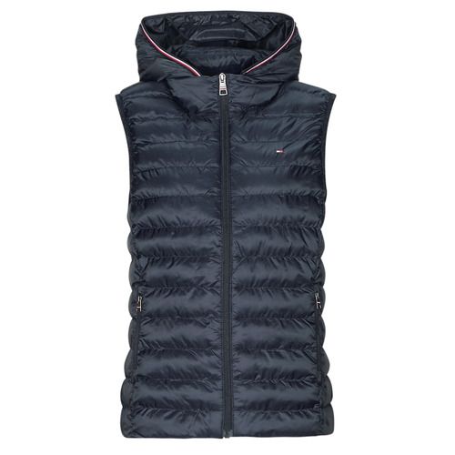Piumino Donna Tommy Hilfiger LW PADDED GLOBAL STRIPE VEST Marine, elegante gilet imbottito con strisce, ideale per un look casual e alla moda. Scopri il comfort e lo stile del marchio iconico Tommy Hilfiger, perfetto per la stagione invernale.