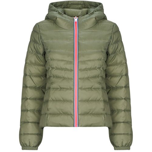Piumino donna Only ONLTAHOE CONTRAST HOOD JACKET in kaki, design elegante e moderno con cappuccio a contrasto, ideale per l'inverno. Perfetto per un look casual e raffinato, ottimo per tenerti caldo e alla moda. Disponibile in diverse taglie per soddisfare ogni esigenza di stile.