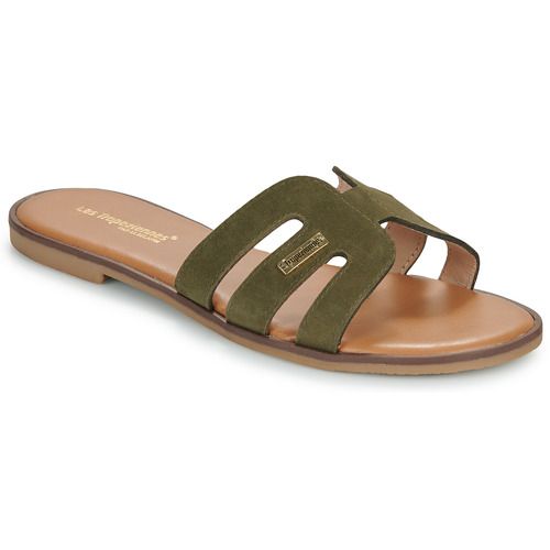 Sandali donna Les Tropéziennes par M Belarbi modello HAMIGA in colore kaki, perfetti per l'estate. Design elegante e comodo, ideali per completare ogni outfit. Acquista ora i sandali HAMIGA per un look trendy e alla moda!