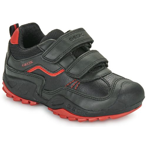 Scarpe bambini ragazzo Geox J NEW SAVAGE BOY in Nero, sneakers alla moda e comode per ogni occasione, ideali per bambini attivi. Scarpe con suola traspirante e resistente, perfette per il tempo libero e l'uso quotidiano. Acquista ora per garantire stile e comfort al tuo bimbo!