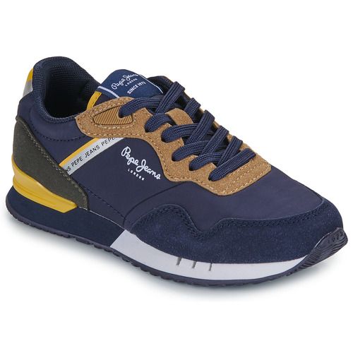 Scarpe bambino ragazzo Pepe Jeans LONDON CLASS B Blu, eleganti e alla moda, ideali per il tempo libero e le occasioni speciali. Design trendy e comodo, perfette per completare il look dei più giovani. Disponibili in una bella tonalità di blu, queste scarpe offrono stile e praticità per ogni avventura.