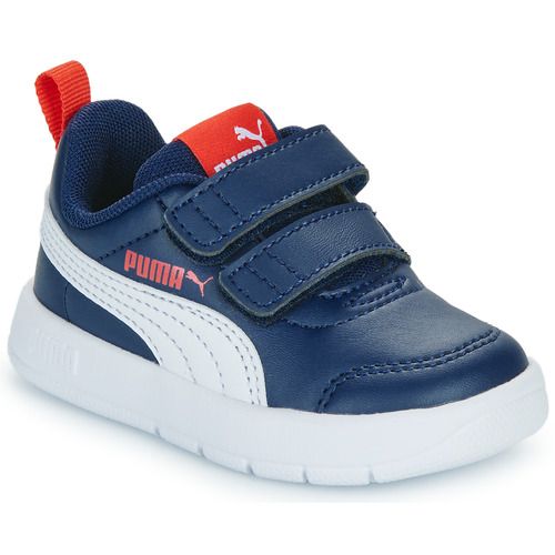 Scarpe bambino ragazzo Puma Courtflex V3 V Inf Marine, ideali per il tempo libero e lo sport. Design moderno e confortevole, perfette per i giovani attivi. Suola resistente e traspirante per un’ottima performance. Disponibili in colore blu marino, queste scarpe garantiscono stile e praticità.