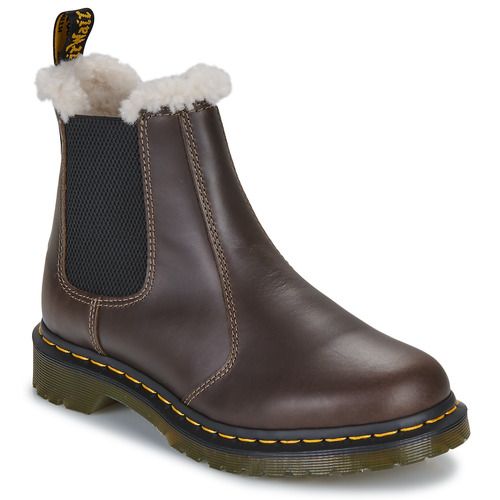 Stivaletti Donna Dr. Martens 2976 LEONORE DARK KHAKI ORLEANS, colore marrone, realizzati in pelle resistente, design elegante e alla moda. Ideali per ogni occasione, offrono comfort e stile per il tuo guardaroba. Acquista ora e rinnova il tuo look con questi stivaletti iconici.