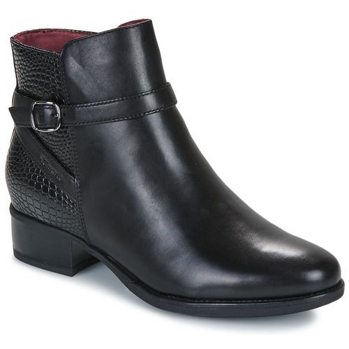 Stivaletti Donna Tamaris EVERINE Nero, eleganti e versatili, perfetti per ogni occasione. Realizzati con materiali di alta qualità, offrono comfort e stile. Design chic con dettagli raffinati, ideali per completare il tuo outfit. Acquista ora i tuoi stivaletti Tamaris per un look alla moda e alla comodità assicurata.