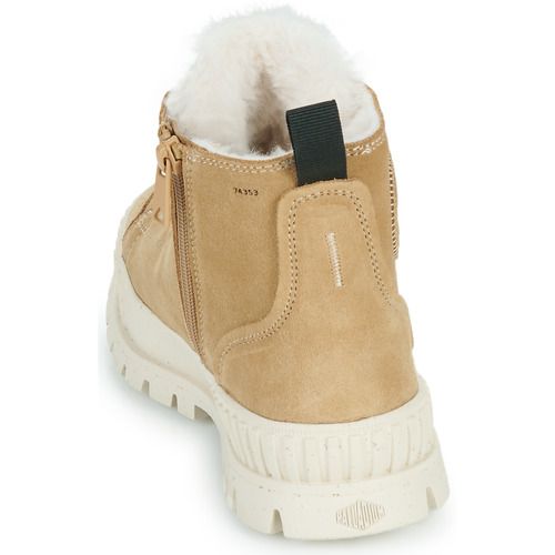 Palladium PALLASHOCK ZIP WARM Beige Women's Ankle Boots - 5