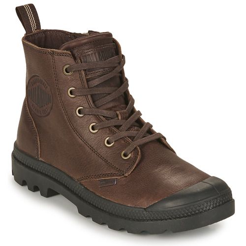 Stivaletti Donna Palladium PAMPA ZIP LTH ESS in marrone, design elegante e alla moda, ideali per l'inverno e per ogni occasione. 