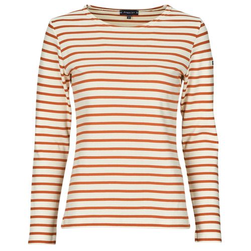 T-shirt a maniche lunghe Donna Armor Lux MARINIERE LESCONIL in bianco, elegante e versatile, ideale per un look casual e alla moda. Realizzata in cotone di alta qualità, questa T-shirt offre comfort e stile perfetti per ogni occasione. Acquista ora per arricchire il tuo guardaroba con un capo must-have!