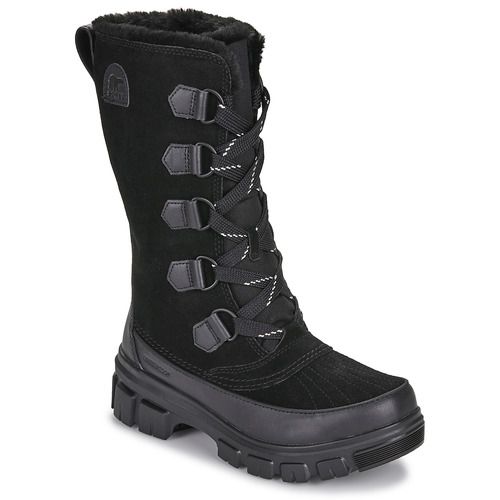 Scarpe da neve Sorel TORINO V TALL WP Nero per donna, stile elegante e funzionale, perfette per affrontare inverni rigidi. Design impermeabile e isolamento termico per mantenere i piedi caldi e asciutti. Suola antiscivolo per una migliore aderenza su superfici innevate. Ideali per escursioni, passeggiate in città e attività all'aperto.