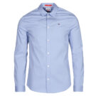 Tommy Jeans TJM ORIGINAL STRETCH SHIRT Long Sleeve Shirt Blue Men's Long Sleeve Shirts - 1