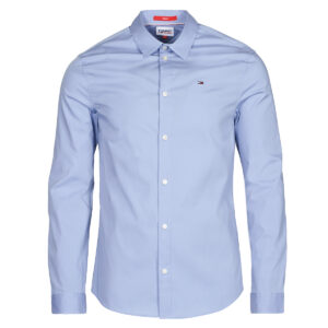 Camicia a maniche lunghe  Tommy Jeans  TJM ORIGINAL STRETCH SHIRT  Blu -  Camicie a maniche lunghe Uomo