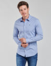 Tommy Jeans TJM ORIGINAL STRETCH SHIRT Long Sleeve Shirt Blue Men's Long Sleeve Shirts - 2