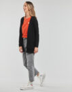 Gilet / Cardigan Only Gilet/cardigan ouvert &agrave; manches longues en maille noire ONLLESLY NOOS pour femme - 3