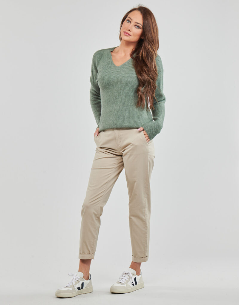 Maglione Only ONLCAMILLA V-NECK L/S PULLOVER KNT Kaki Maglioni Donna - 3