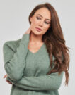 Maglione Only ONLCAMILLA V-NECK L/S PULLOVER KNT Kaki Maglioni Donna - 5