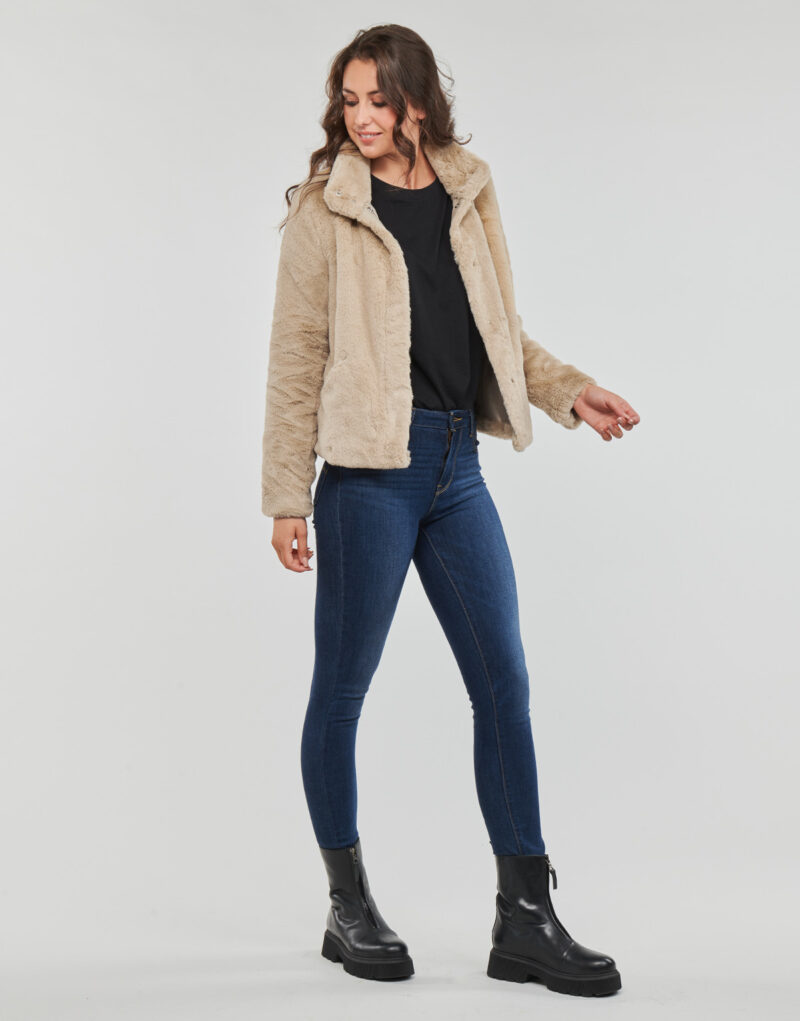 Giubbotto Only ONLNEWVIDA FAUX FUR JACKET CC OTW Beige Giubbotti Donna - 3
