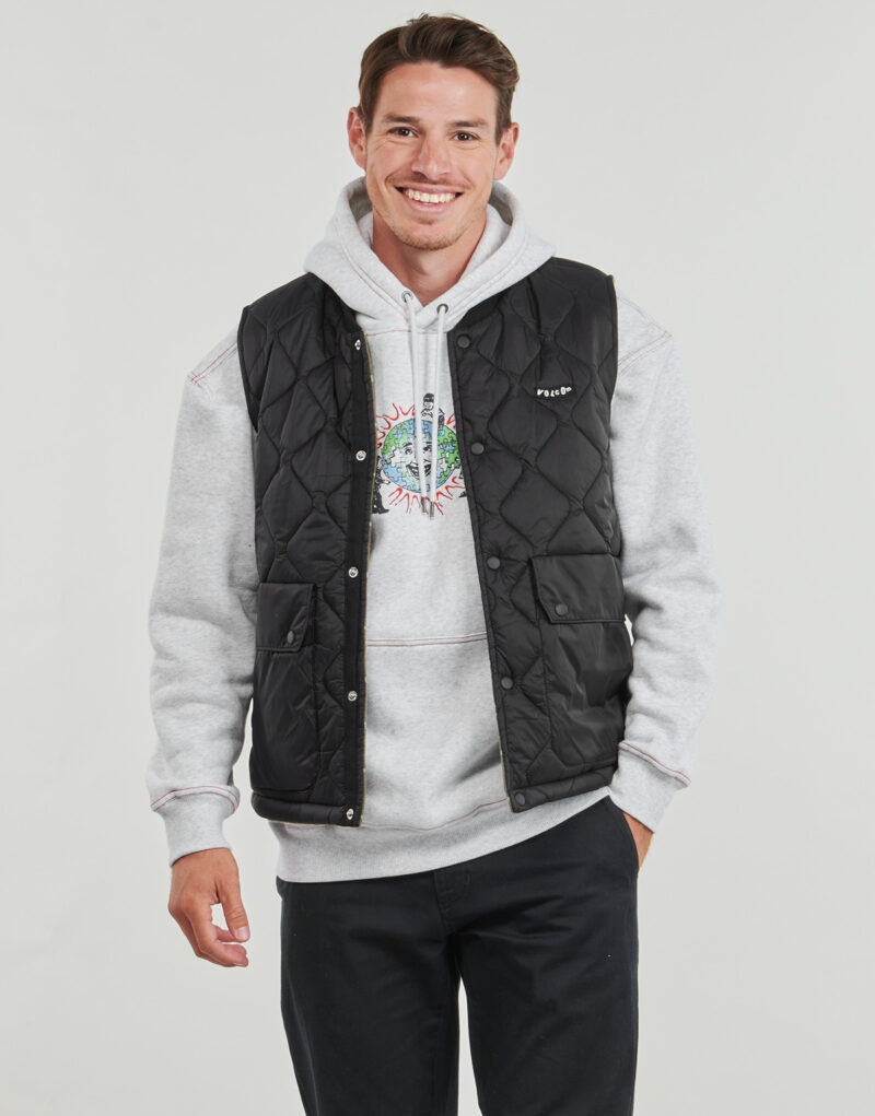 Volcom BOWERED VEST Jacket Black Men's Jackets - 2