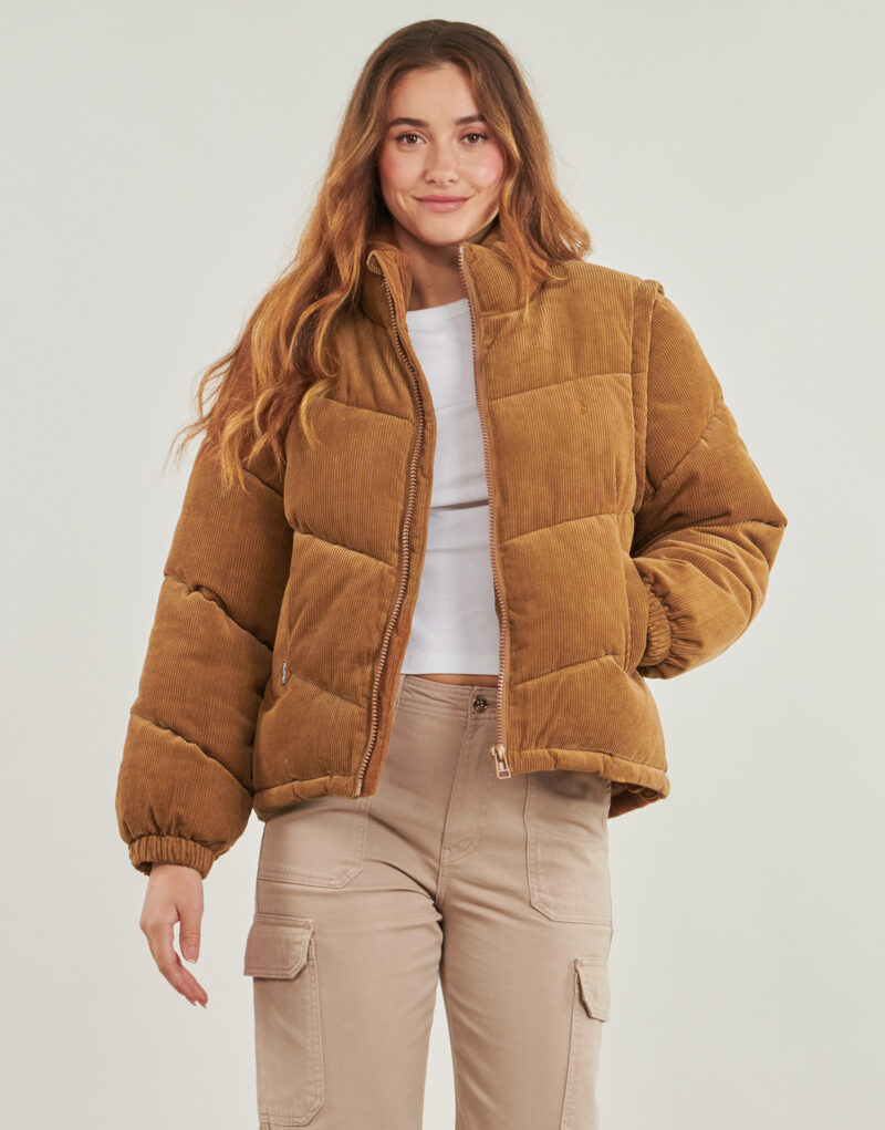 Volcom CORD'N PUFF Down Jacket Brown Women's Down Jackets - 2